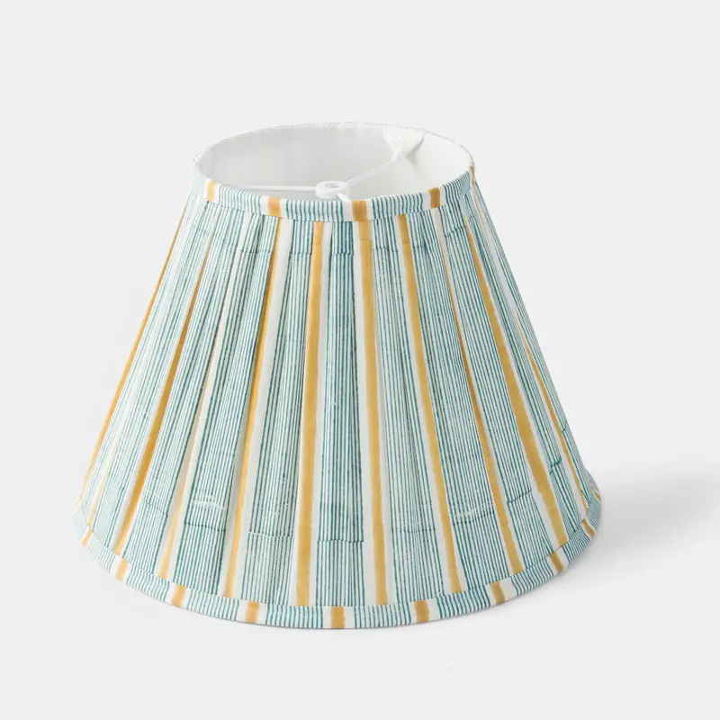 Mela Artisans Sunny Stripes Fabric Lamp Shade – Cheerful Textile Design 1