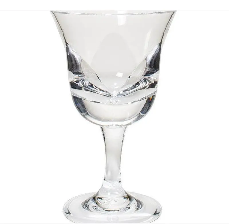 Merritt Fiori Collection Acrylic Wine Glass – 10 Oz Clear Design 1