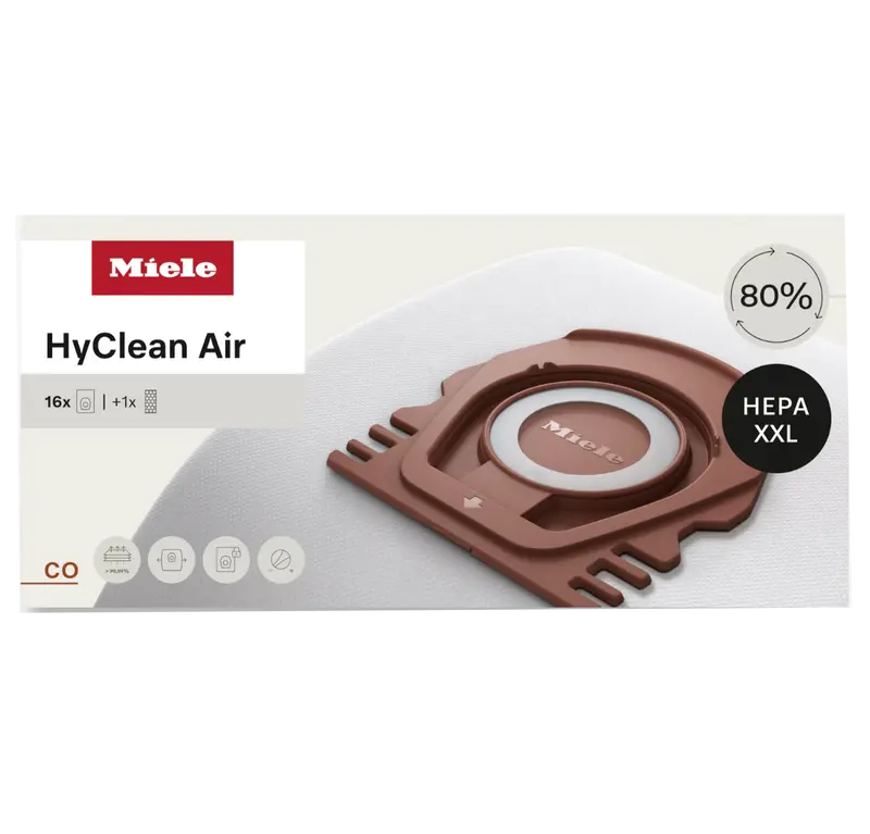 Miele Hyclean Air Dust Bags & Hepa Filter Set For Classic Guard M1 Canister Vacuums – 16-Bag Value Pack 1
