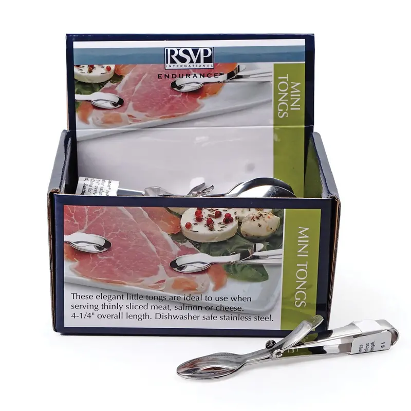 Mini Stainless Steel Tongs – 24-Piece Value Pack By Endurance® 1