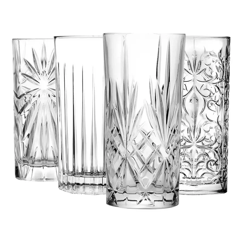 Mixology Highball Glass Set – 370Ml Crystal Tumblers (Set Of 4) 1