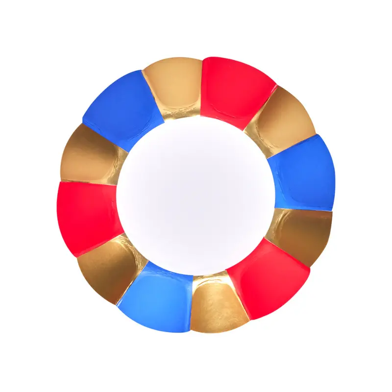 Modern Patriotic Wavy Appetizer & Dessert Bowls – 8-Pack 1