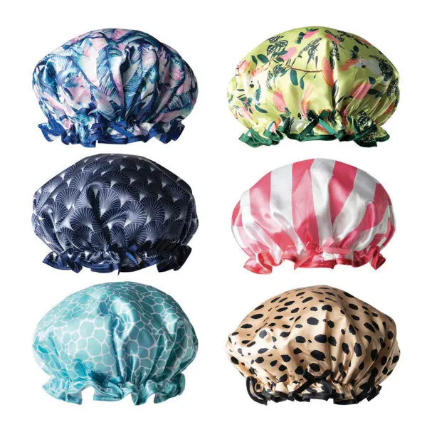 Modern Shower Cap For Adults – Trendy Color Assortment, Sold Separately 1