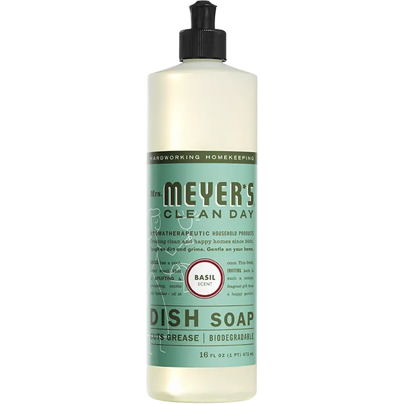 Mrs. Meyer’S Basil Dishwashing Liquid – 16 Oz 1