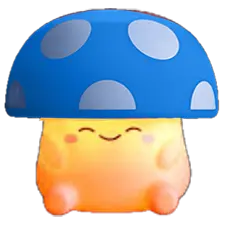 Mushi Ambient Mushroom Light In Calming Blue 1