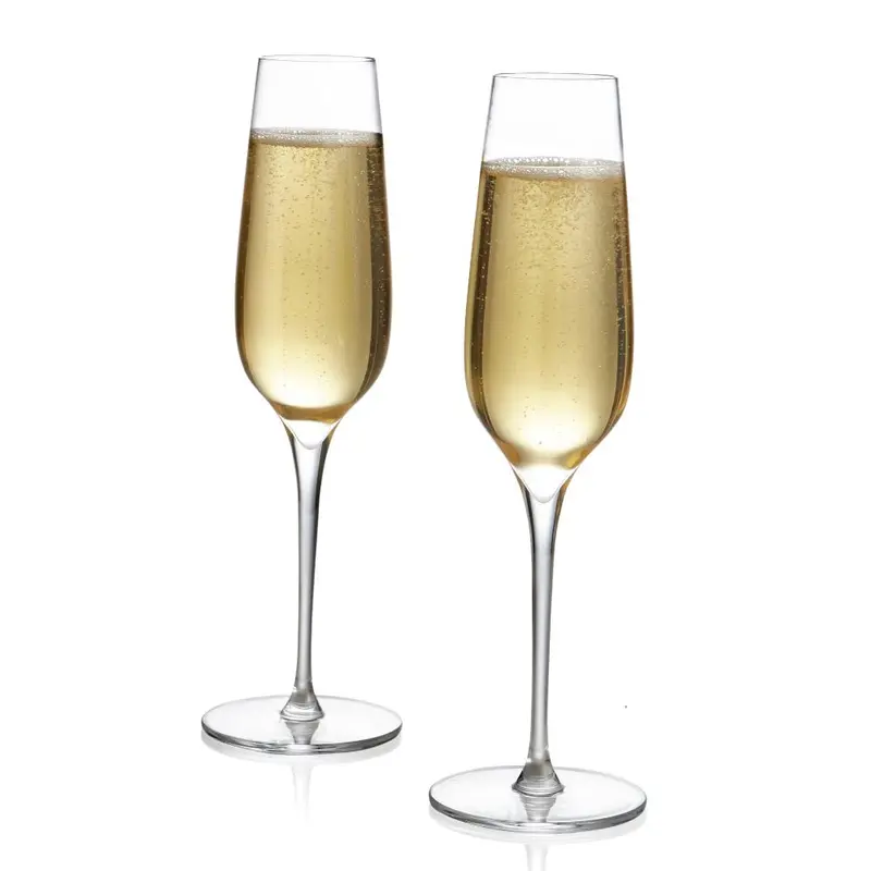 Nambe Vie Crystal Champagne Flutes – Pair 1