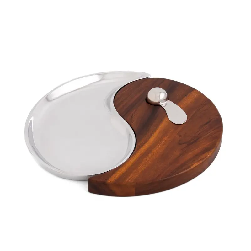 Nambé Yin Yang Cheese Board With Grooved Surface 1
