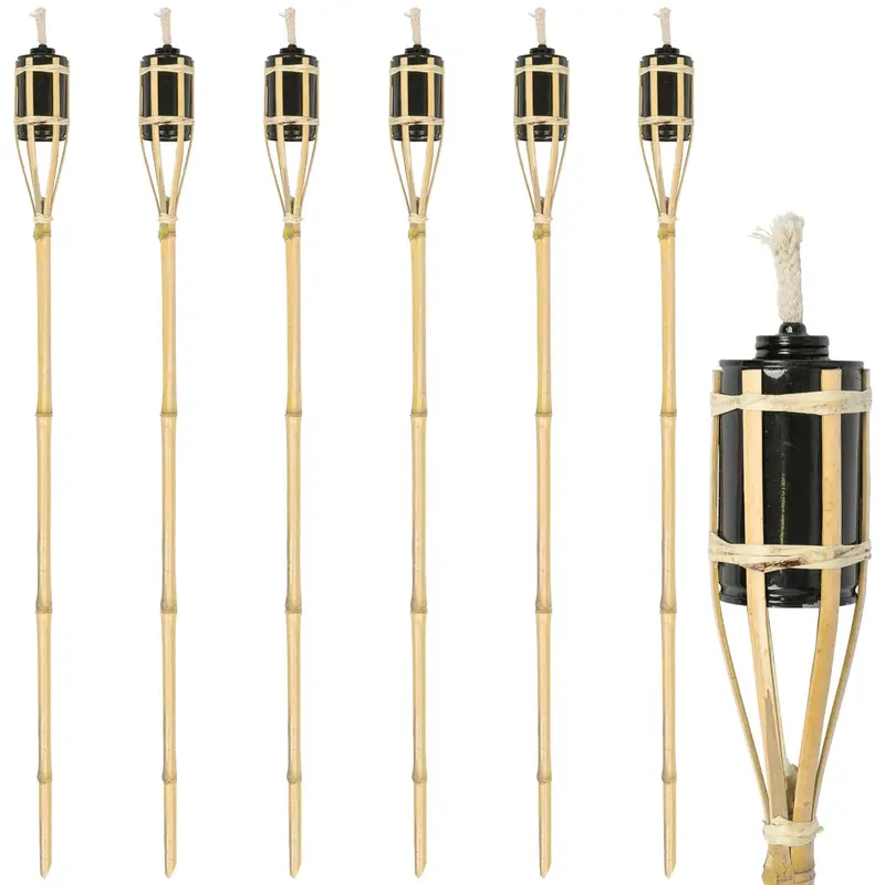 Natural Bamboo Garden Fire Torches – 113Cm, Pack Of 6 1