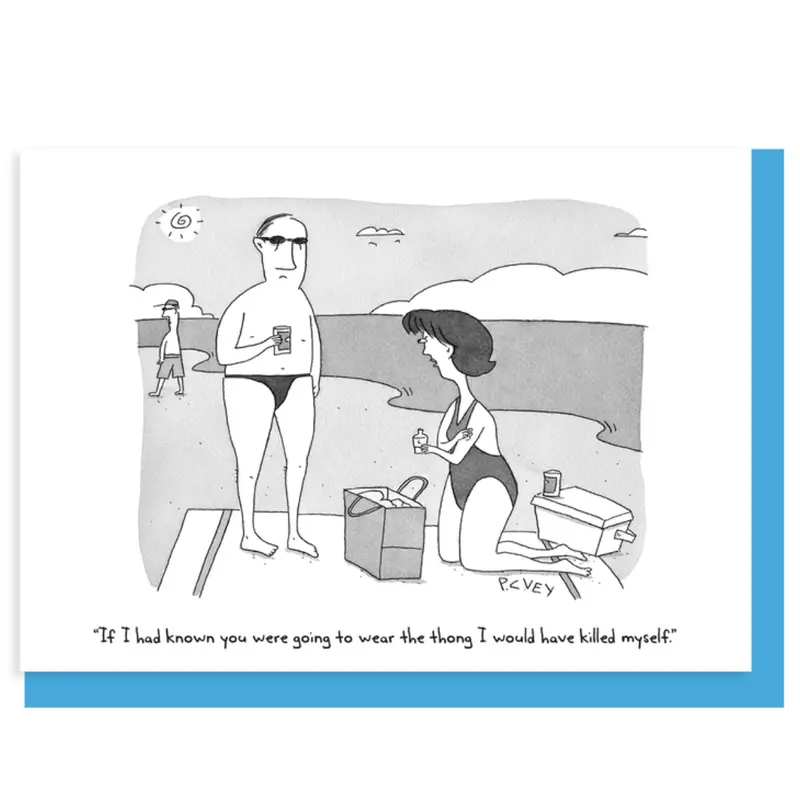 New Yorker Playful Note Card – Thong Design 1
