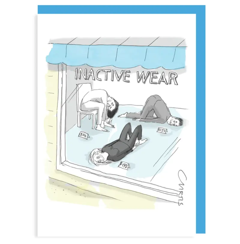 New Yorker Witty Note Card – Inactive Wear Concept 1