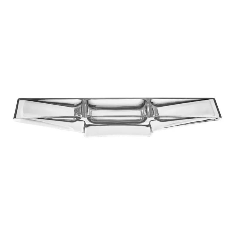Nude Glass Silhouette Three-Section Straight Serving Tray 1