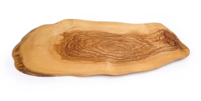 Olive Wood Serving Board – Natural Grain Cutting & Presentation Platter 1