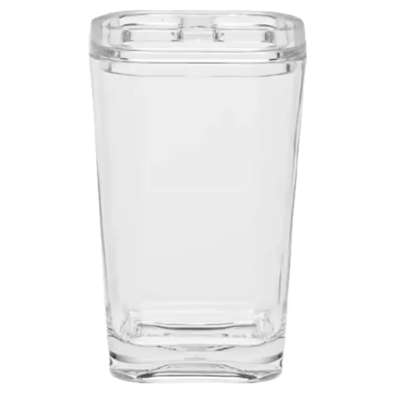 Optics Clear Acrylic Toothbrush Holder – Sleek Bathroom Organizer 1