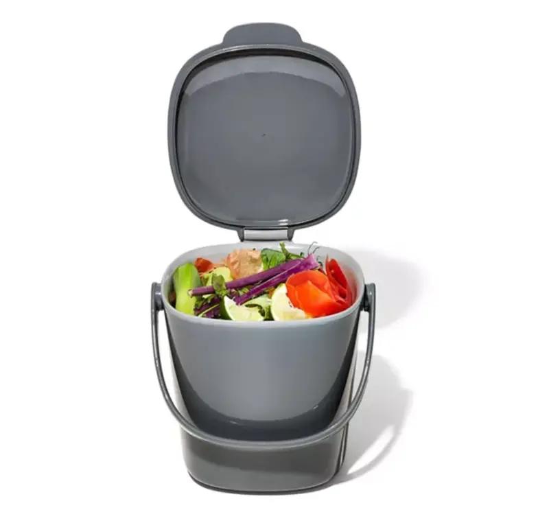 Oxo Compost Bin With Odor Control – 0.75 Gal, Charcoal Gray 1