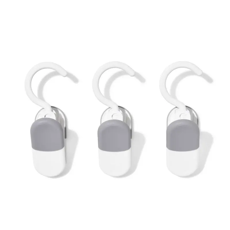 Oxo Good Grips 3-Piece Clip Hanger Set – White Adjustable Garment Organizers 1