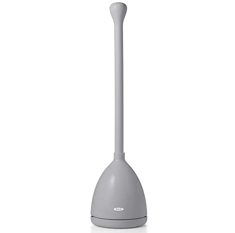 Oxo Good Grips Toilet Plunger With Integrated Wall-Mount Holder – Gray 1