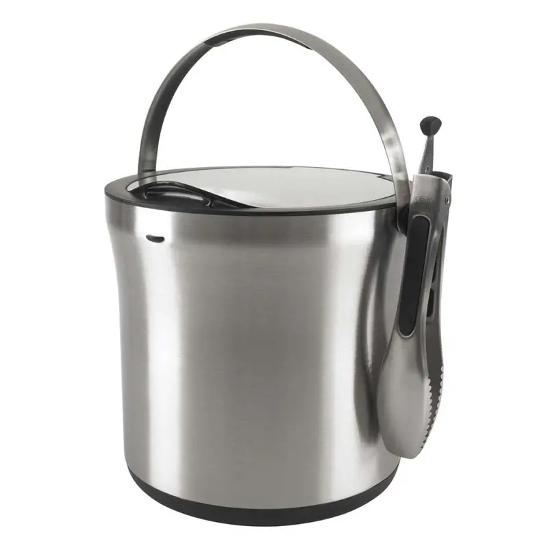 Oxo Stainless Steel Ice Bucket And Tong Set For Entertaining 1