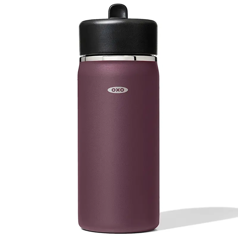 Oxo Strive Wide-Mouth Straw Water Bottle – 16 Oz, Garnet Finish 1