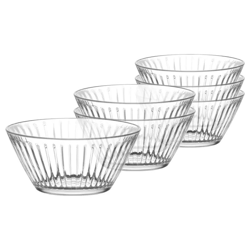 Pack Of 6 Hestia 10.5Cm Clear Glass Snack Bowls For Appetizers & Desserts 1