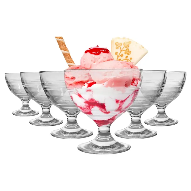Pack Of Six 250Ml Gigogne Glass Ice Cream Bowls 1