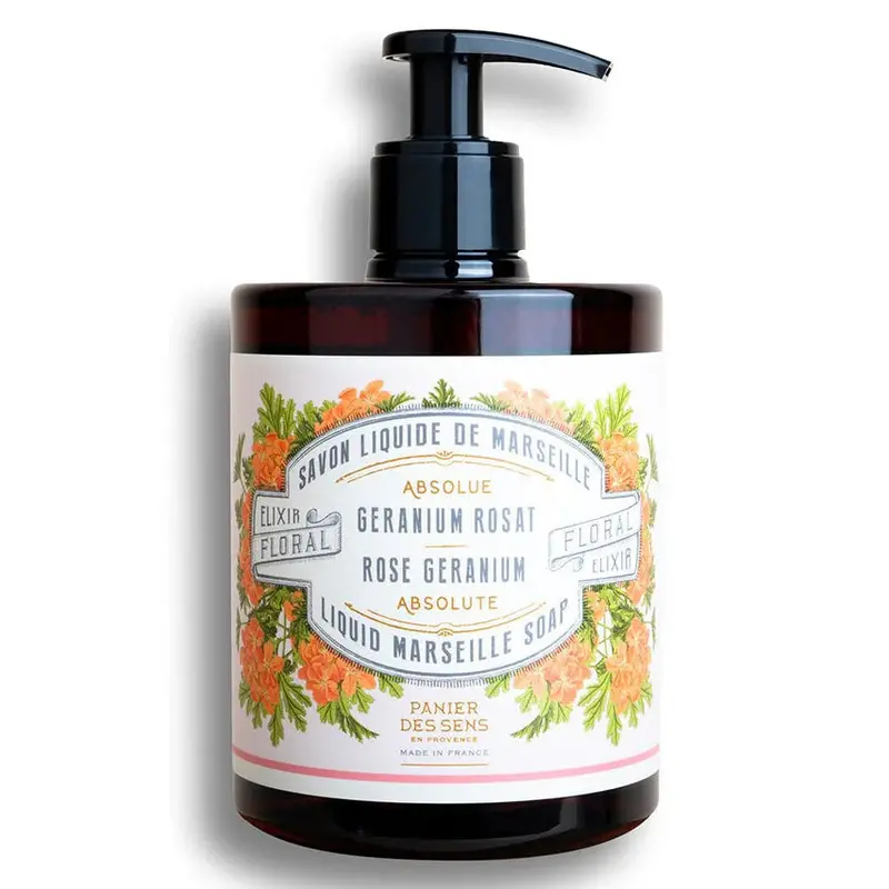 Panier Des Sens Rose Geranium Liquid Marseille Soap – Uplifting 16.9Oz Formulation 1