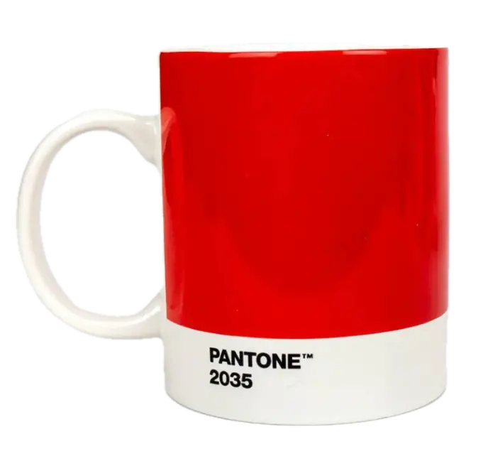 Pantone Fine China Coffee Mug – 13 Oz – Classic Red Tone 1
