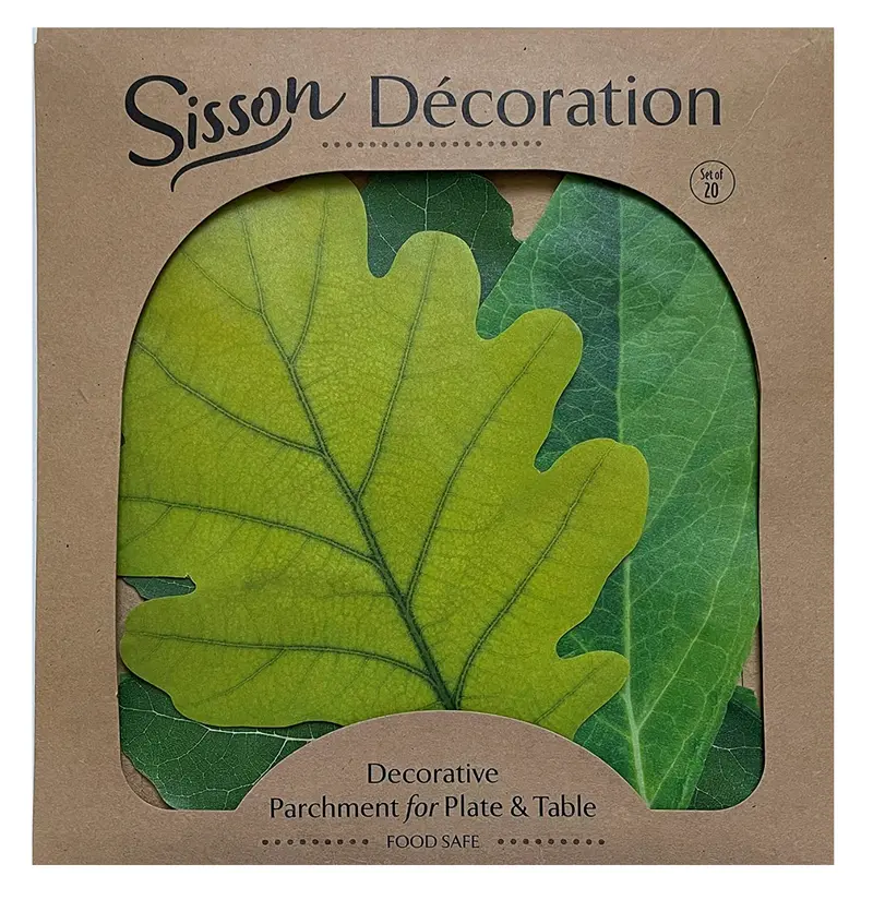 Parchment Cheese Wraps – Spring Leaves Collection (20-Pack) 1