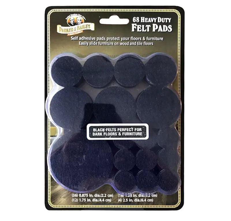 Parker & Bailey Heavy-Duty Felt Furniture Pads – Assorted Sizes (68-Piece Value Pack) 1