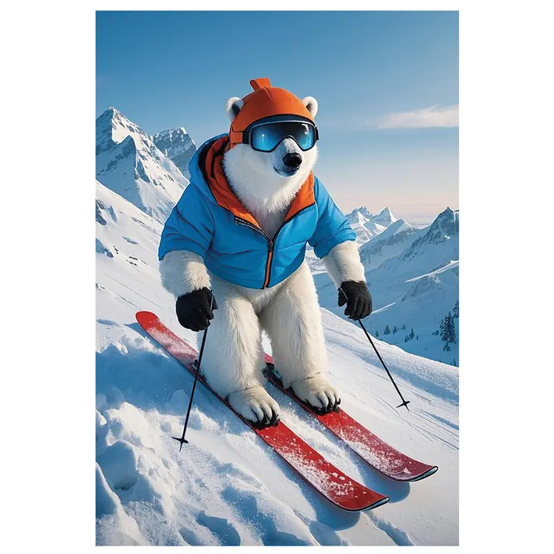 Party Partners 3D Lenticular Birthday Card – Adorable Polar Bear Theme 1