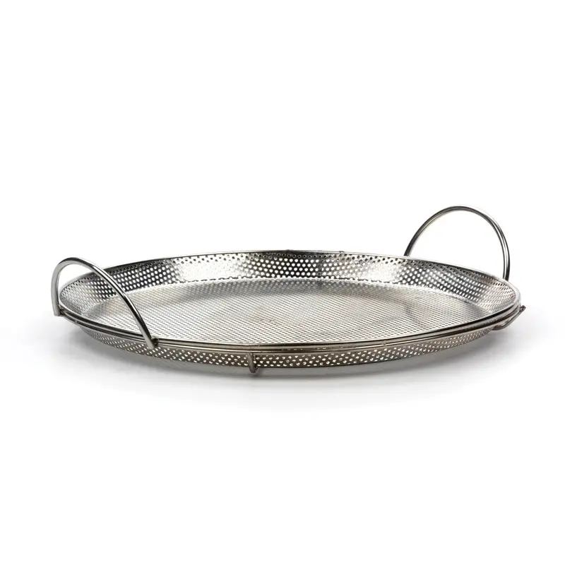 Perforated Stainless Steel Bbq Pizza Pan – Crispy Crust, Fast Bake 1