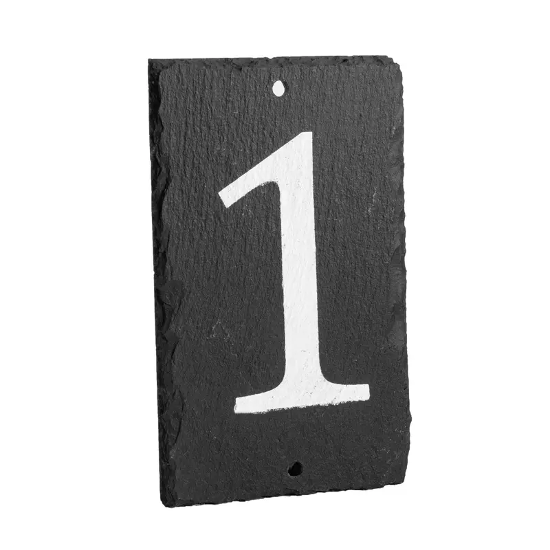 Personalized Slate House Number Sign – #1 Design 1