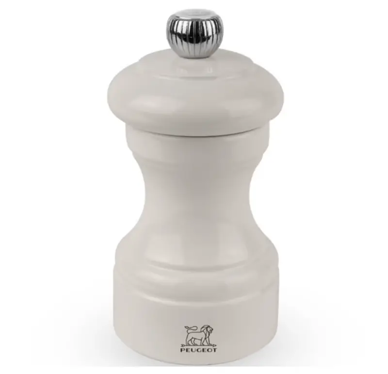 Peugeot Bistro Ivory Gloss Wood Salt Mill – 4 Inch Handcrafted Grinder 1