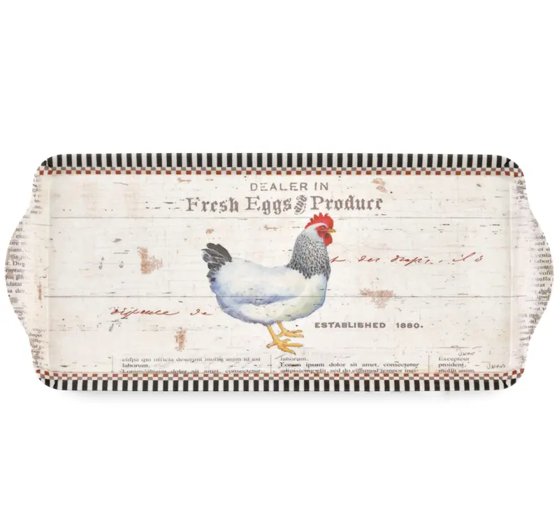 Pimpernel On The Farm Sandwich Tray – 15.25" X 6.5" Country-Chic Serving Piece 1