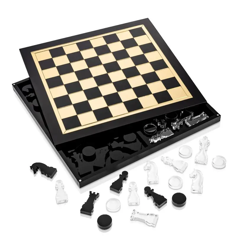 Premium Chess & Checkers Set With Luxury Gift Box 1