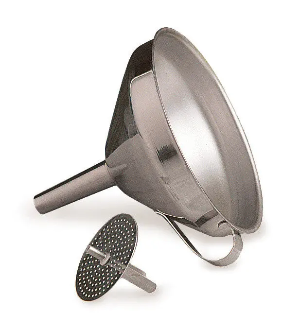 Premium Stainless Steel Funnel With Built-In Fine-Mesh Strainer 1
