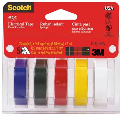 Professional-Grade Electrical Insulation Tape – 0.5" X 240", 5-Roll Pack 1
