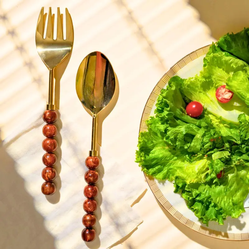 Rathlin Handcrafted Salad Serving Set (2-Piece) 1