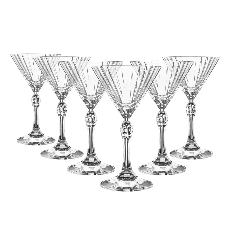 Retro 1920S-Inspired Martini Glasses – Set Of Six, 155Ml Each 1