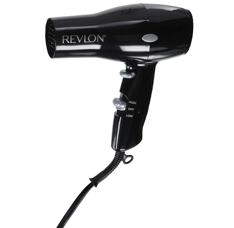 Revlon Essentials Compact Travel Hair Dryer – Lightweight, Foldable, Black 1