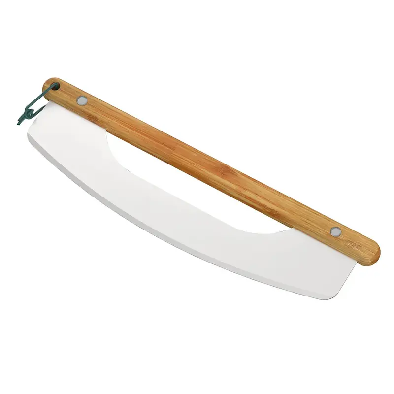 Revolve Mezzaluna Pizza Cutter – Dual-Blade Rocking Chef’S Tool 1