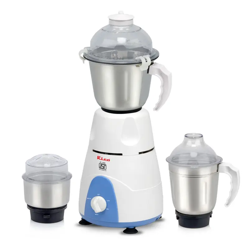 Rico Mg123 Fi 550W 3-Jar Mixer Grinder For Liquids, Dry Ingredients & Chutneys (White) 1