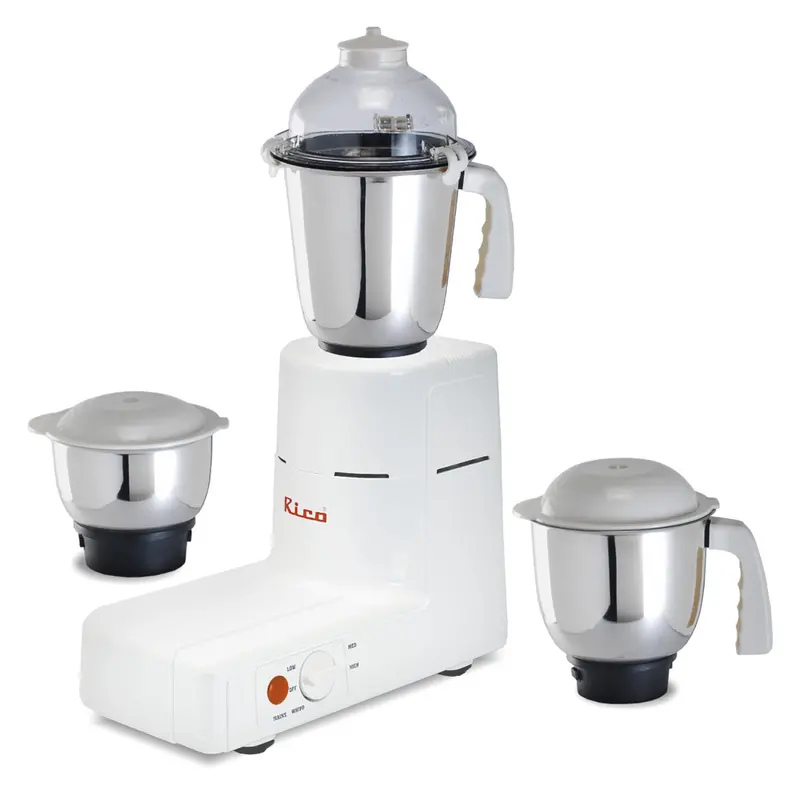 Rico Mg828 650W White Mixer Grinder – Includes Liquid, Dry & Chutney Jars 1