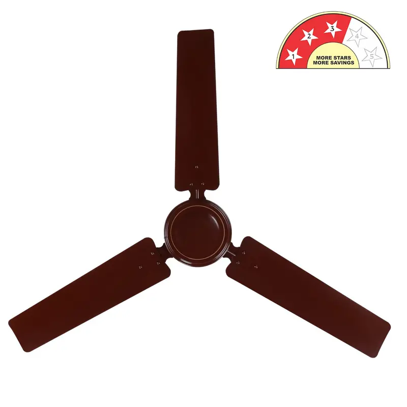Rico Oric 48" (1200Mm) Bee 3-Star Ceiling Fan – Cf807 (Brown) 1