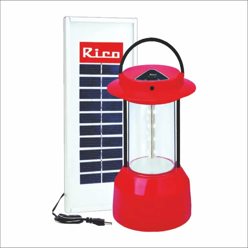 Rico Sel1006 Solar-Powered Red Emergency Lantern 1