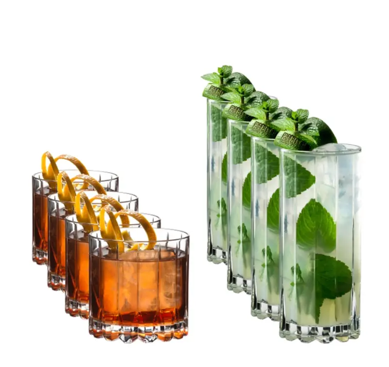 Riedel Drink-Specific Crystal Glassware Set – 4 Rocks + 4 Highball (10Oz & 11Oz) 1