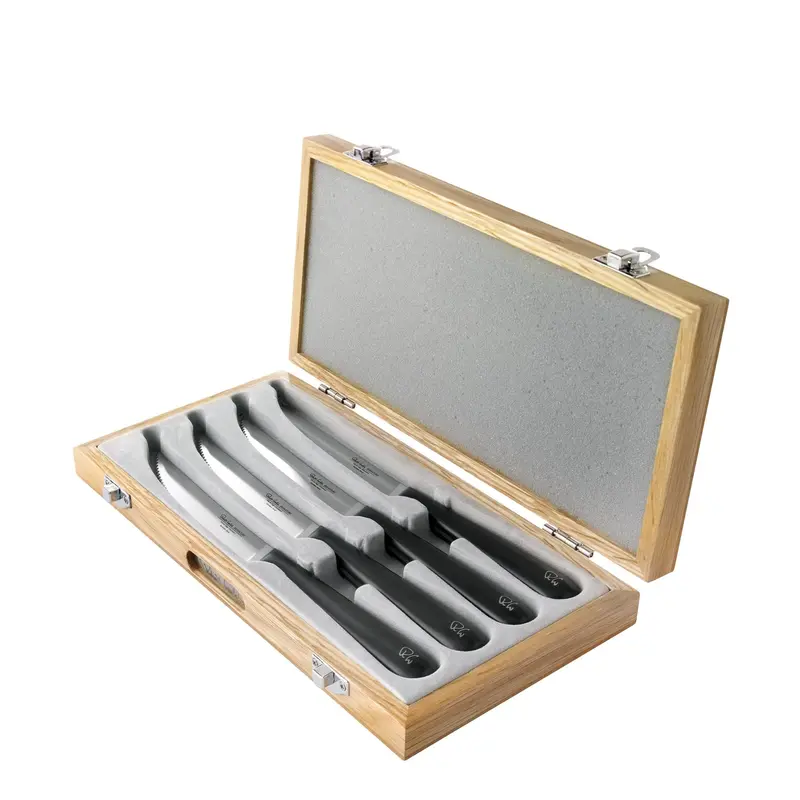 Robert Welch Signature Serrated Steak Knives – Set Of Four Precision-Textured Blades 1