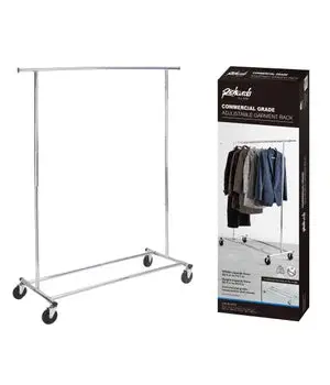 Rolling Garment Rack With Foldable Frame – Heavy-Duty Clothing Organizer On Casters 1