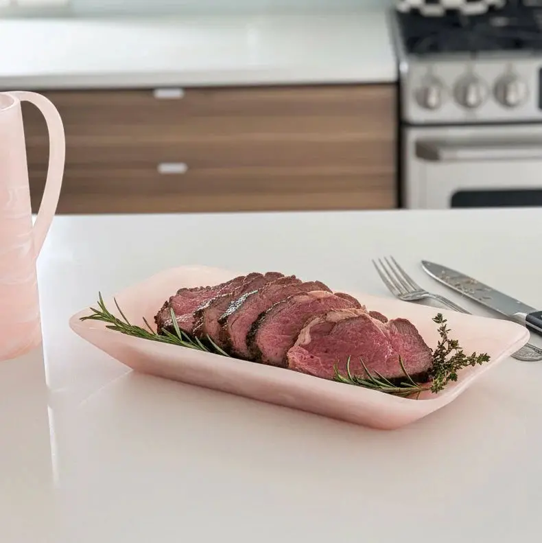 Rose Haven Resin Serving Tray – Elevated Tabletop Accent 1