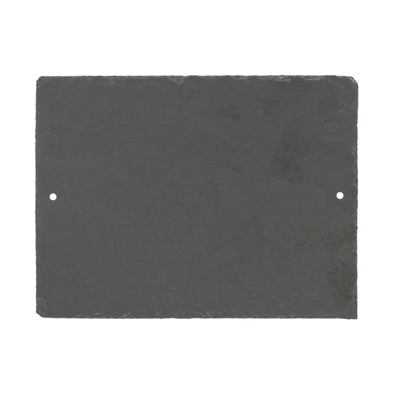 Round Blank Slate House Sign – Natural Wood Finish, 20Cm × 15Cm 1