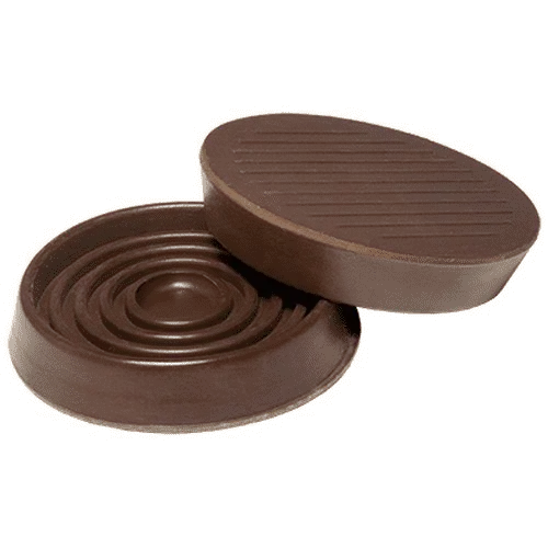 Round Rubber Caster Cups – Heavy-Duty Furniture Foot Protectors (4-Pack) 1